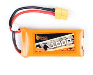 Orange 7.4V 1000mAh 30C 2S Lithium Polymer Battery Pack