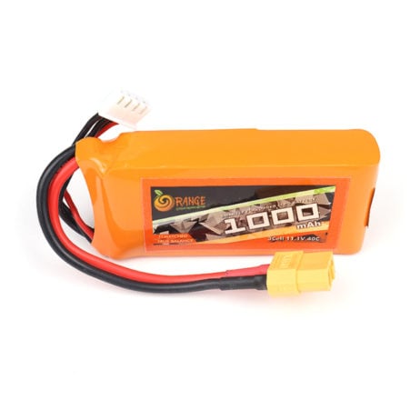 30975 Orange 1000Mah 3S 40C 80C 11.1V Lithium Polymer Battery Pack