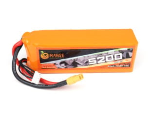 42999 Orange 5200Mah 4S 40C 80C 14.8V Lithium Polymer Battery Pack