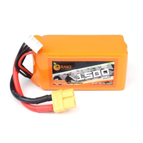 Orange 47918 Orange Graphene 1500Mah 4S 100C 200C 14.8V Lithium Polymer Battery Pack