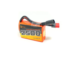 797324 Orange 18650 Li Ion 2500Mah 7.4V 2S1P Protected Battery Pack 3C