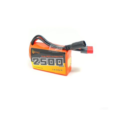 Orange 797324 Orange 18650 Li Ion 2500Mah 7.4V 2S1P Protected Battery Pack 3C