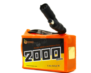 Orange INR 18650 7.4V 2000mAh 3C 2S1P Li-Ion Battery Pack
