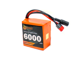 Orange NMC 18650 7.4V 6000mAh 3C 2S2P Li-Ion Battery Pack