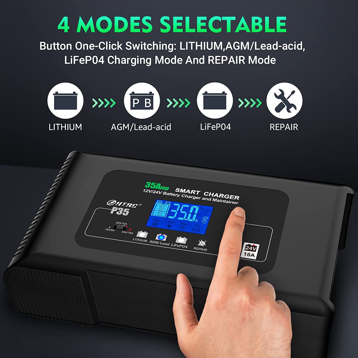 Htrc Htrc P35 Smart Battery Charger 4