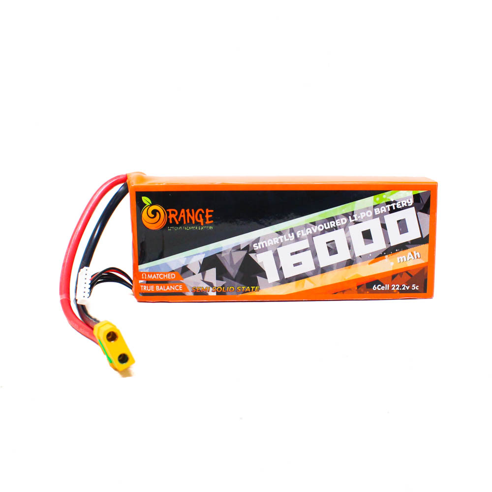 Orange Orange 16000Mah 6S 5C 22.2V Semi Solid State Lithium Polymer Battery Pack Li Po 4