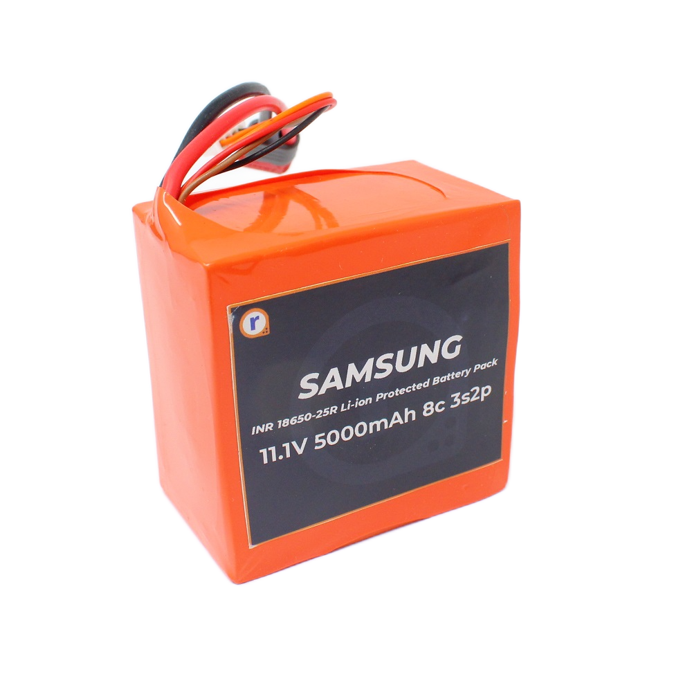 Samsung Inr18650-25R Li-Ion 11.1V 5000Mah 8C 3S2P Li-Ion Battery Pack