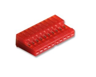 IDC Connector, 22 AWG, IDC Receptacle, Female, 2.54 mm, 1 Row, 10 Contacts, Cable Mount