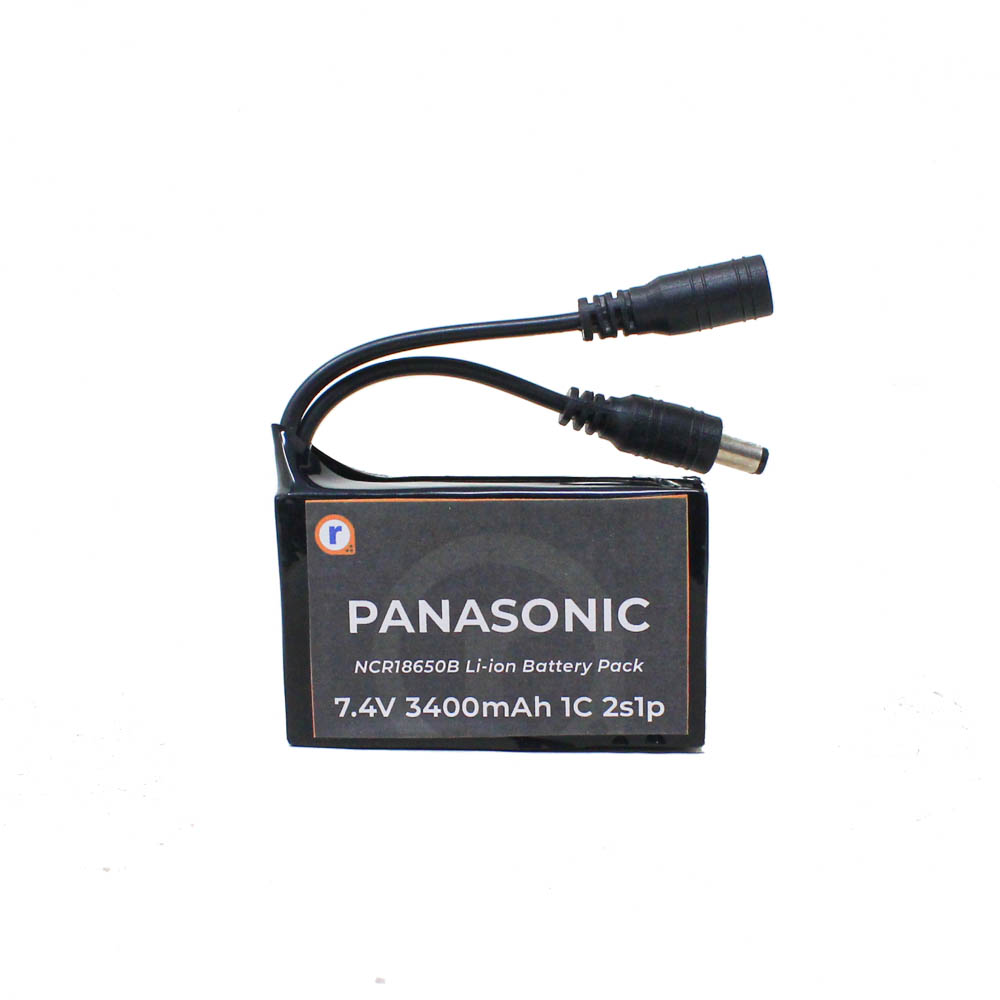 PANASONIC NCR18650B Li-ion 7.4V 3400mAh 1C 2S1P Li-ion Battery Pack