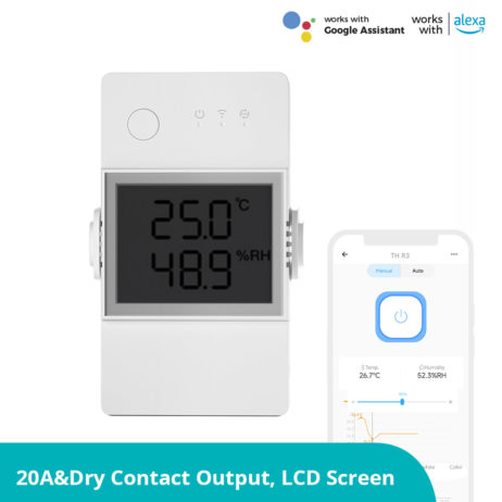Sonoff Thr320D Elite Smart Temperature And Humidity Monitoring Switch