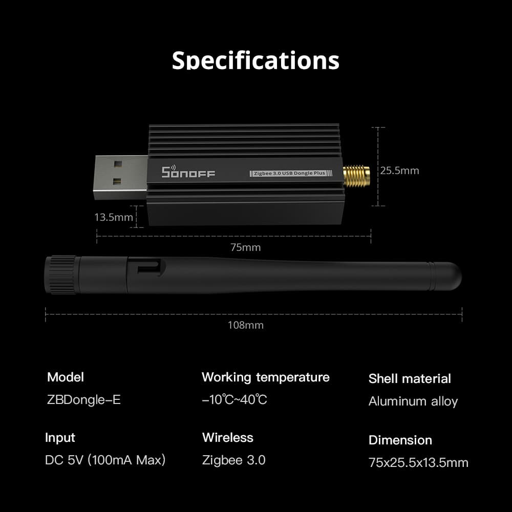Buy SONOFF Zigbee 3.0 USB Dongle Plus–ZBDongle-E Online at