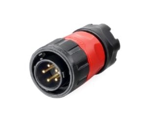 YM-20 Male 5 Pin Soldering Type Power Plug with Plastic Shell IP67 500V 10A