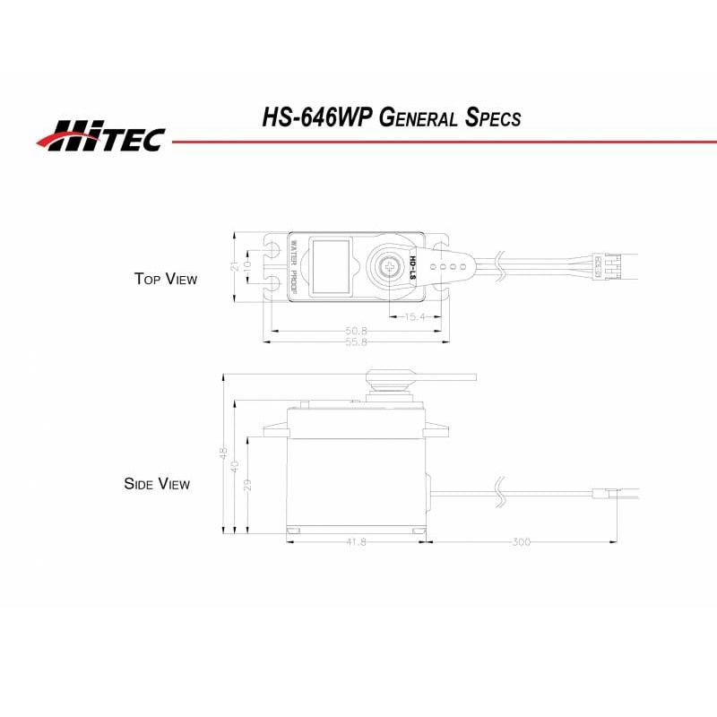 Hitec Hs-646Wp High Voltage, High Torque, Analog Waterproof Servo