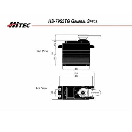 Hitec Hs-7955Tg High Torque, Titanium Gear, Coreless Ultra Premium Servo