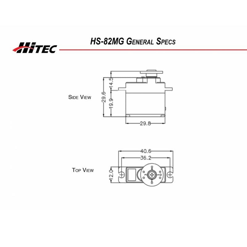 Hitec Hs-82Mg Standard Metal Gear Micro Servo