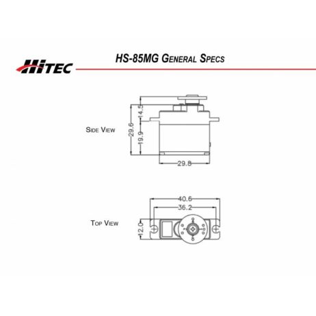 Hitec Hs-85Mg Premium Metal Gear Micro Servo