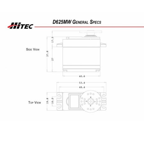 Hitec D625Mw 32-Bit, High Speed, Metal Gear Servo