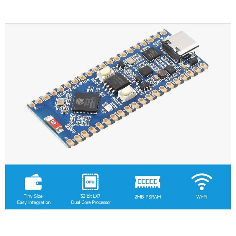 Waveshare Esp32 S3 Microcontroller 2.4 Ghz Wi Fi Development Board Dual Core Processor With Frequency Up To 240 Mhz 4