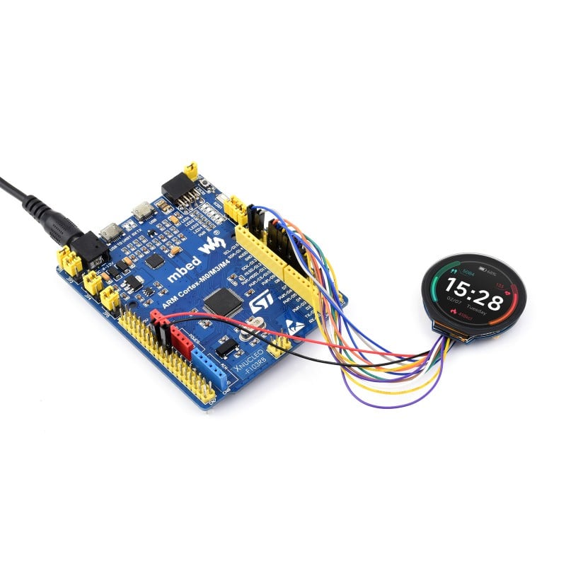 Waveshare 1.28Inch Round Lcd Display Module With Touch Panel, 240×240 Resolution, Ips, Spi And I2C Co (1)