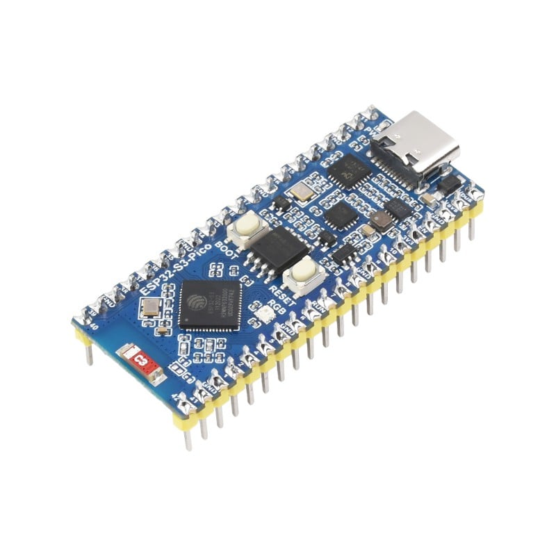 Waveshare-Esp32-S3-Microcontroller-2.4-Ghz-Wi-Fi-Development-Board-Dual-Core-Processor-With-Frequency-Up-To-240-Mhz-With-Pin-Header