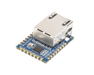 Waveshare TTL UART to Ethernet Mini Module, Castellated Holes With Immersion Gold Design, Highly Integrated Packaging