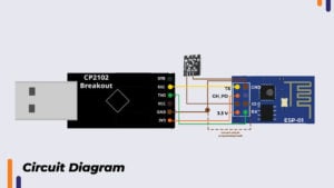 Circuit diagram of CP2102 module interfacing with ESP-01