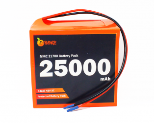 Orange NMC 21700 48V 25000mAh 3C 13S5P Li-Ion Battery Pack