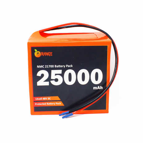 Orange Nmc 21700 48V 25000Mah 3C 13S5P Li-Ion Battery Pack