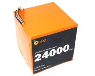 Orange IFR 32650 25.6V 24000mAh 3C 8S4P LiFePO4 Battery Pack