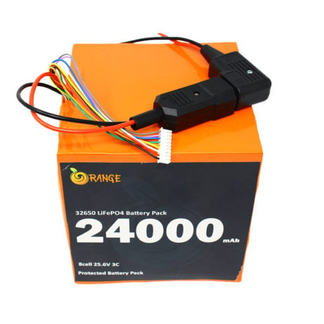 Orange Ifr 32650 25.6V 24000Mah 3C 8S4P Lifepo4 Battery Pack