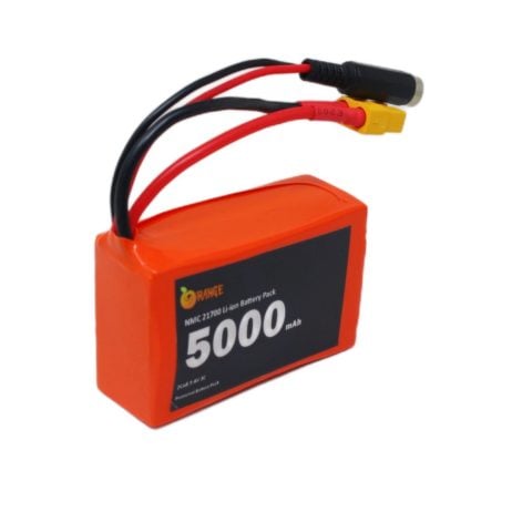 Orange Nmc 21700 7.4V 5000Mah 3C 2S1P Li-Ion Battery Pack