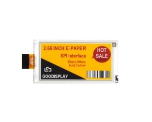2.66 Inch Black,White,Yellow & Red E-Paper Good Display