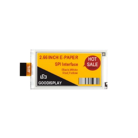 2.66 Inch Black,White,Yellow &Amp; Red E-Paper Good Display