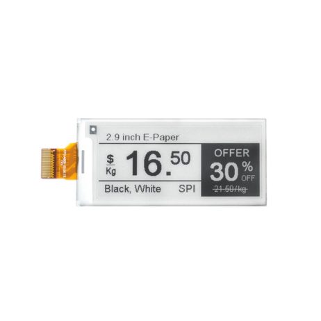 2.9 Inch High Refresh Rate Black &Amp; White E-Paper Good Display