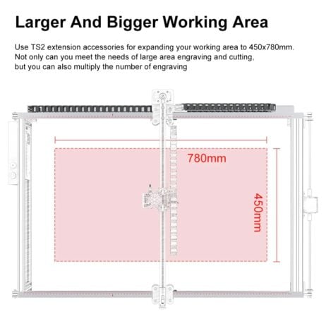 Two Trees Two Trees Extension Kit 450X780Mm For Laser Engraver Ts2 1