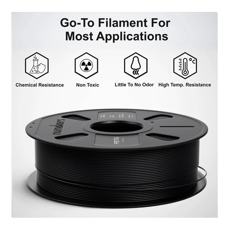 Numaker ABS Filament- Pitch Black - 1.75 mm/ 1 kg
