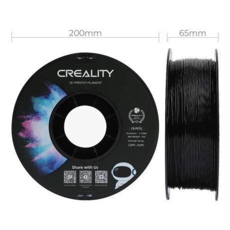 Creality Cr-Petg 3D Printing Filament 1.75Mm (1Kg - Black)