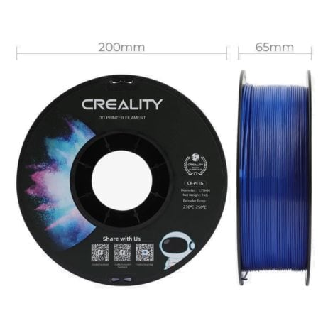Creality Cr-Petg 3D Printing Filament 1.75Mm (1Kg - Blue)
