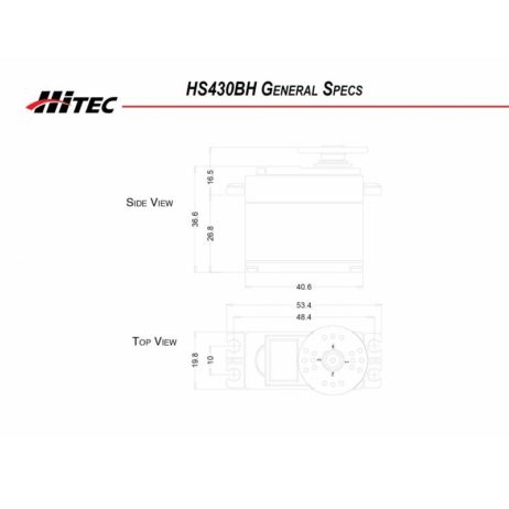 Hitec Hs-430Bh Deluxe, High Voltage, Ball Bearing Standard Servo