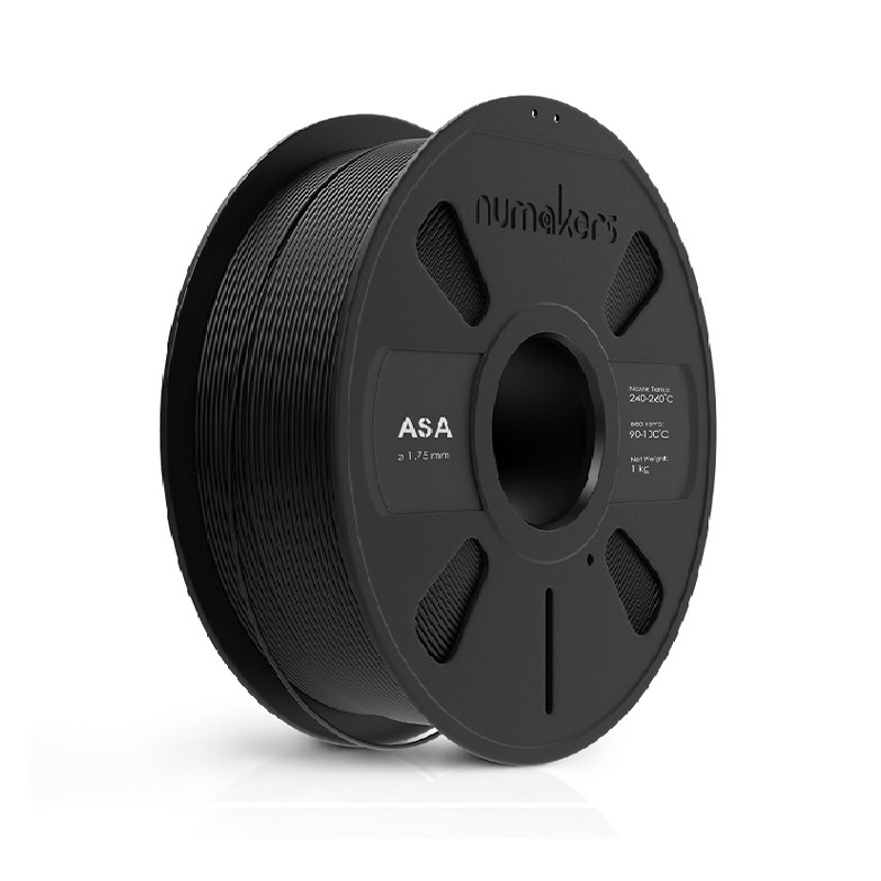 Numakers Asa Filament- Pitch Black - 1.75 Mm /1 Kg