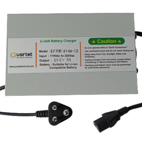 Quartet 24S Lifepo4 Battery Charger - 87.60V 08A With Iec-C13 Connector