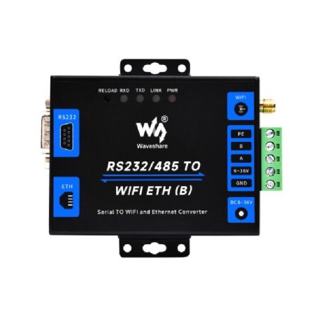 Waveshare Industrial Grade Serial Server Rs232/485 To Wifi And Ethernet