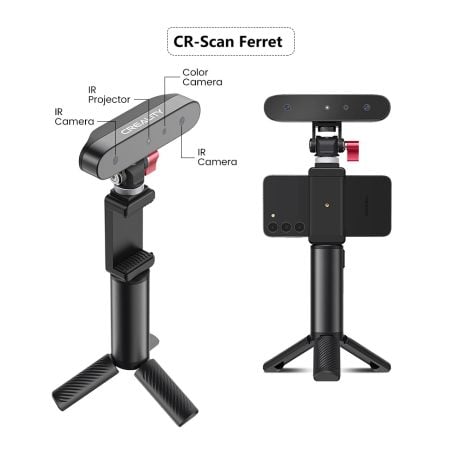 Creality Cr-Scan Ferret 3D Handheld Scanner For 3D Printing And Modeling With 30 Fps Quick Scan, 0.1Mm Accuracy