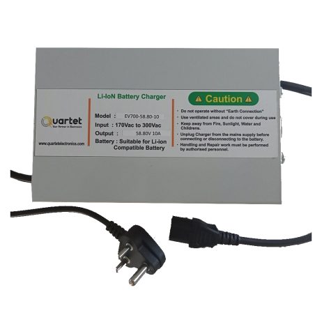 Quartet 14S Li-Ion Battery Charger - 58.80V 10A With Iec-C13 Connector
