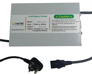 Quartet 15S LiFePO4 Battery Charger - 54.75V 10A with IEC-C13 Connector