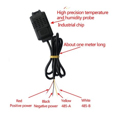 Temperature And Humidity Transmitter Sht20 High-Precision Rs485 Xy-Md01 With Shell Cable 1M(Shell Cable Only)