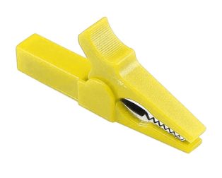 Yellow 55mm Copper Insulated Crocodile Clip Opening 10mm for Banana Plug 4mm
