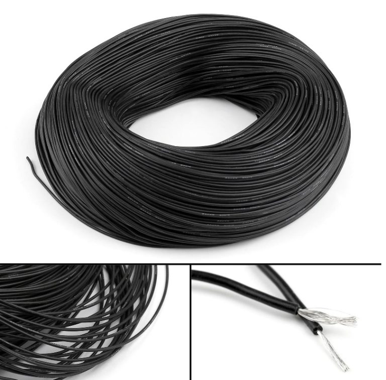 High Quality Ultra Flexible 24AWG Silicone Wire - Black - Robu.in ...
