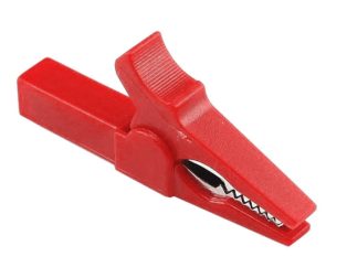 Red 55mm Copper Insulated Crocodile Clip Opening