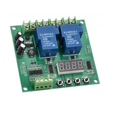 Generic Forward Reverse Motor Controller Board 12V 24V Motor Two Relay Delay Timing Cycle Module Yyb 5 1